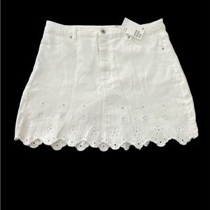 H&M Scalloped Denim Skirt
